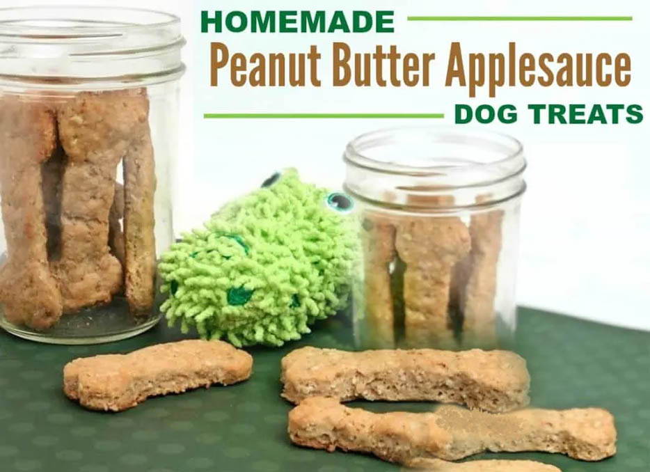 Homemade Peanut Butter And Applesauce Dog Treats