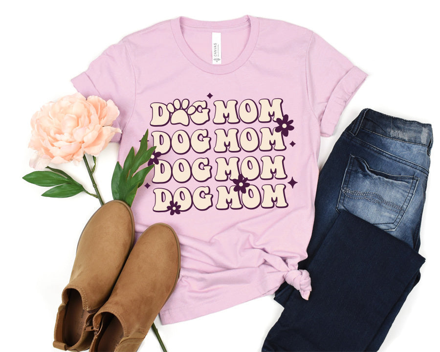 Dog Mom Premium T-Shirt Pink