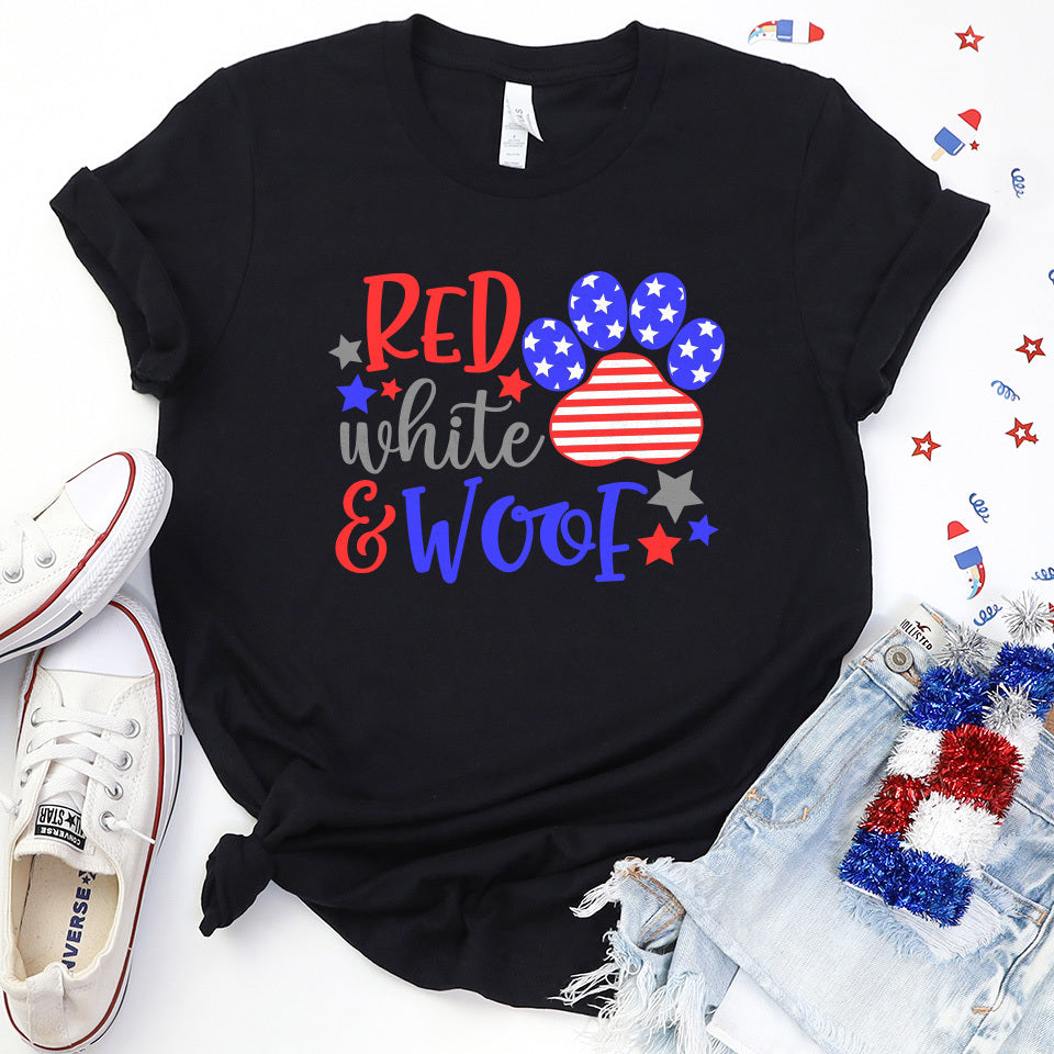 Red, White & Woof Premium T-Shirt Black