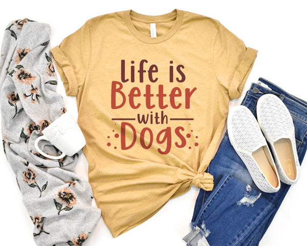 Life Is Better With Dogs Premium T-Shirt