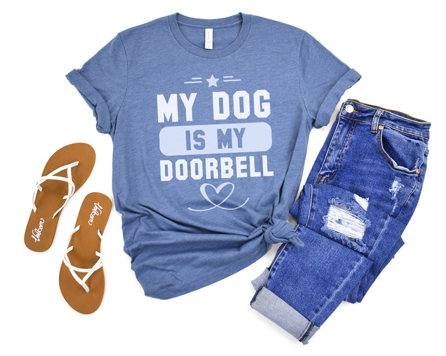 My Dog Is My Doorbell Premium T-Shirt Light Blue