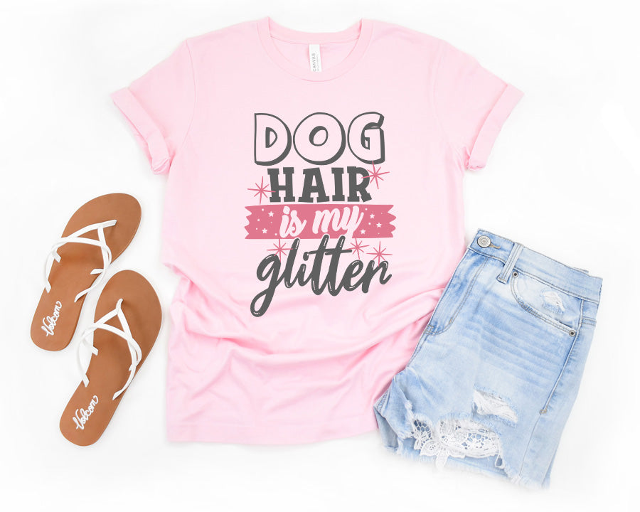 Dog Hair Is My Glitter Premium T-Shirt Light Pink