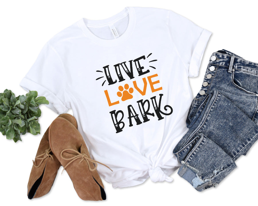 Live Love Bark V2 Premium T-Shirt White