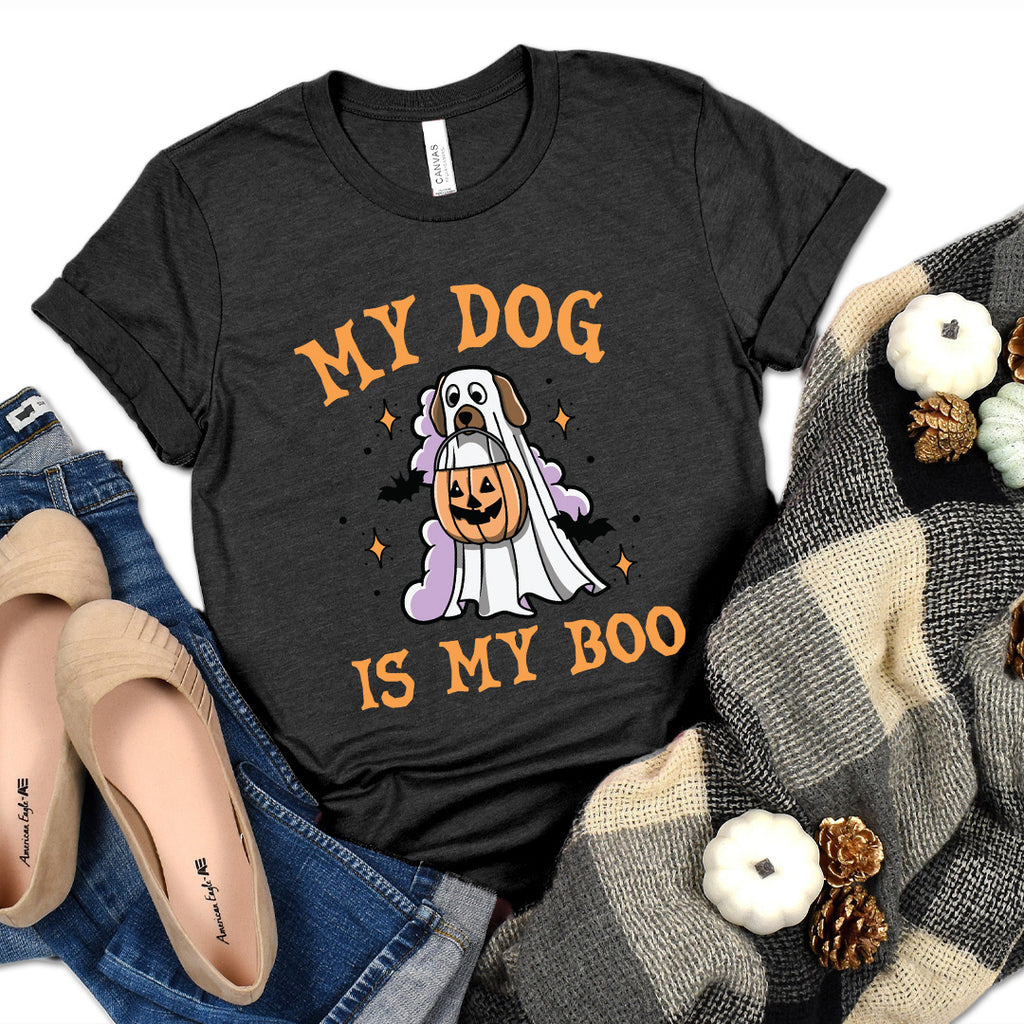 My Dog Is My Boo Premium T-Shirt Dark Heather