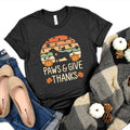 Paws & Give Thanks Premium T-Shirt Dark Heather