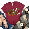 Christmas Love Paw Premium T-Shirt Cardinal