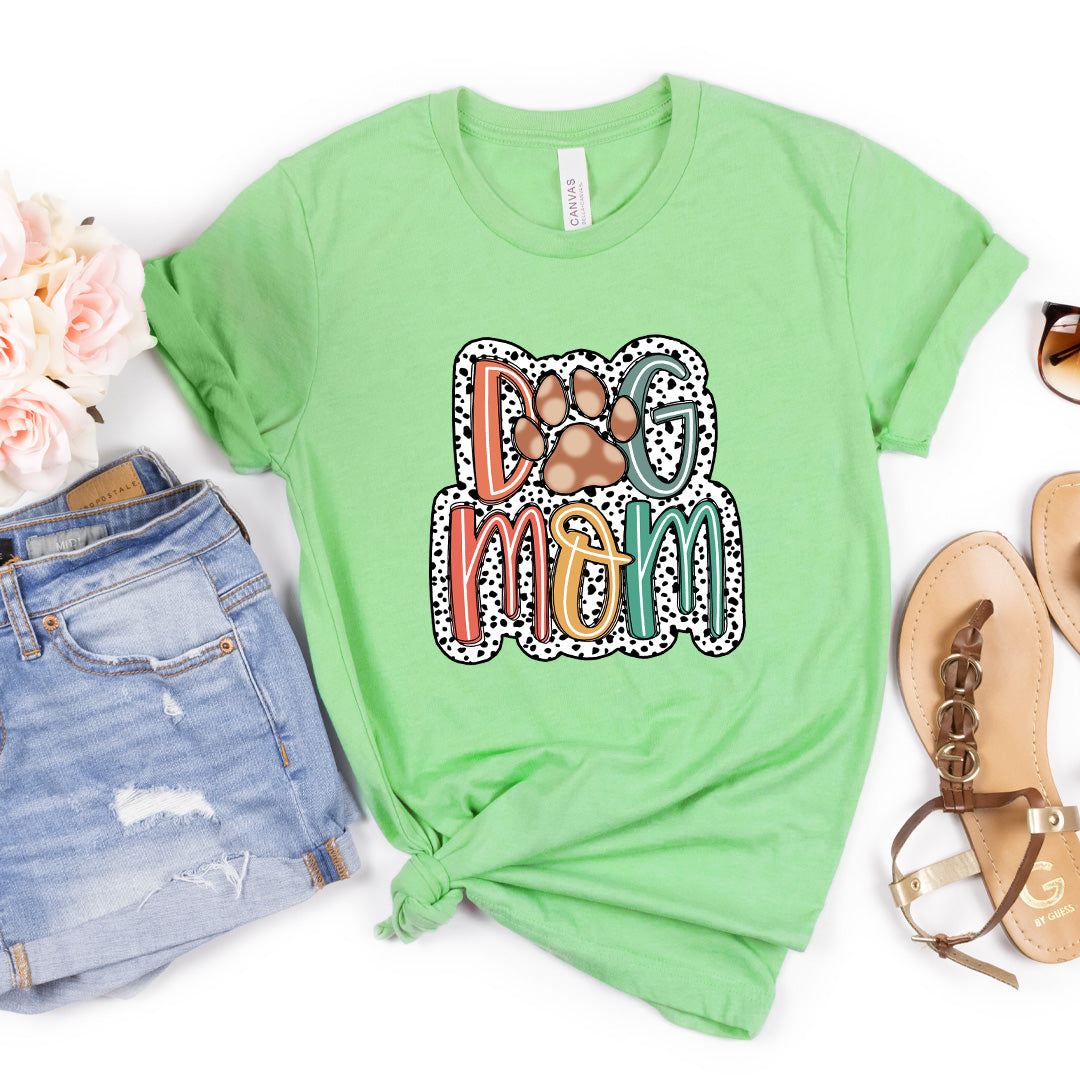 Neon Dog Mom Tee 0477