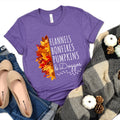 Flannels Bonfires Pumpkins & Doggos Premium T-Shirt Purple