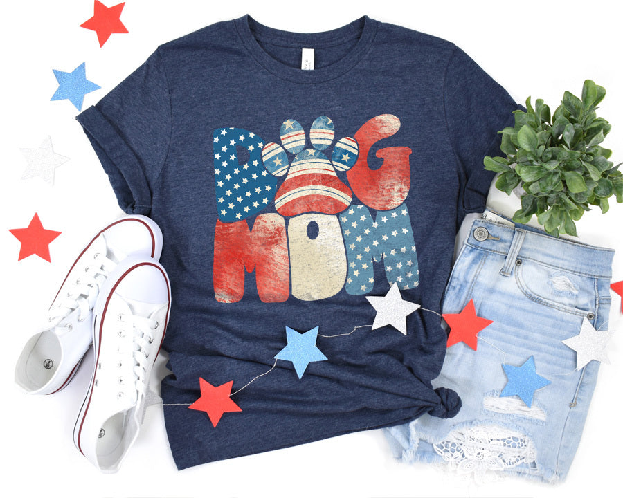 Patriotic Dog Mom Premium T-Shirt