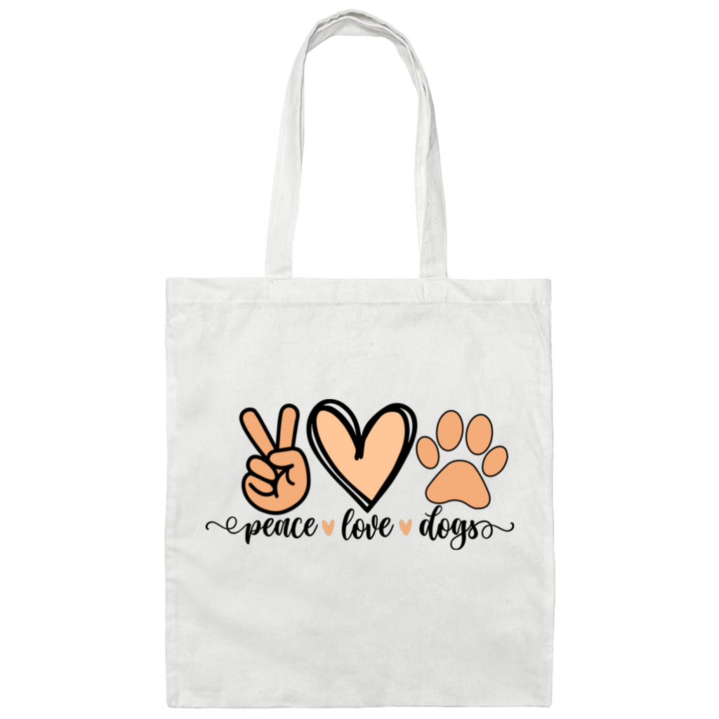 Peace Love Dogs Tote Bag