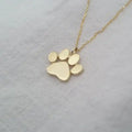 Puppy Paw Pendant Necklace Gold