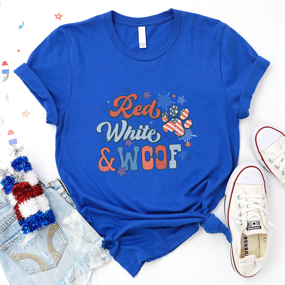 Red White And Woof Premium T-Shirt Royal Blue