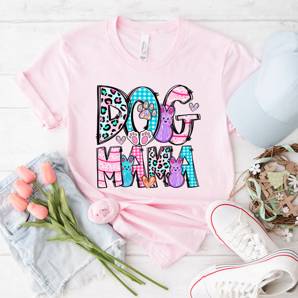 Easter Color Splash Dog Mama Tee - 1195