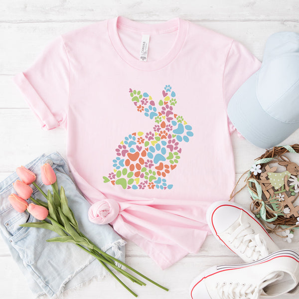 Easter Paw Print Rabbit Tee - 1197