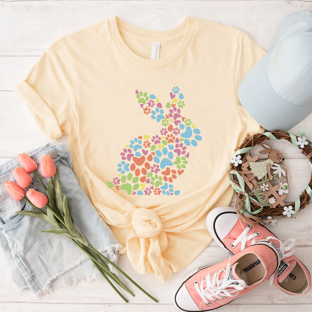 Easter Paw Print Rabbit Tee - 1198
