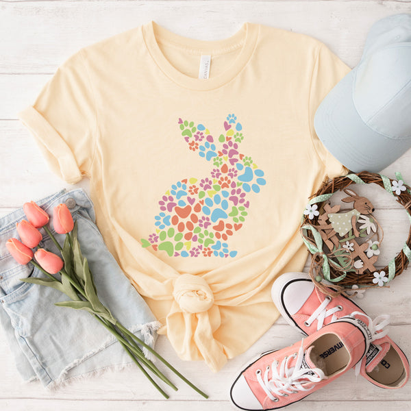 Easter Paw Print Rabbit Tee - 1198
