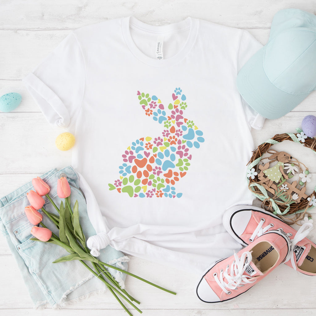 Easter Paw Print Rabbit Tee - 1199