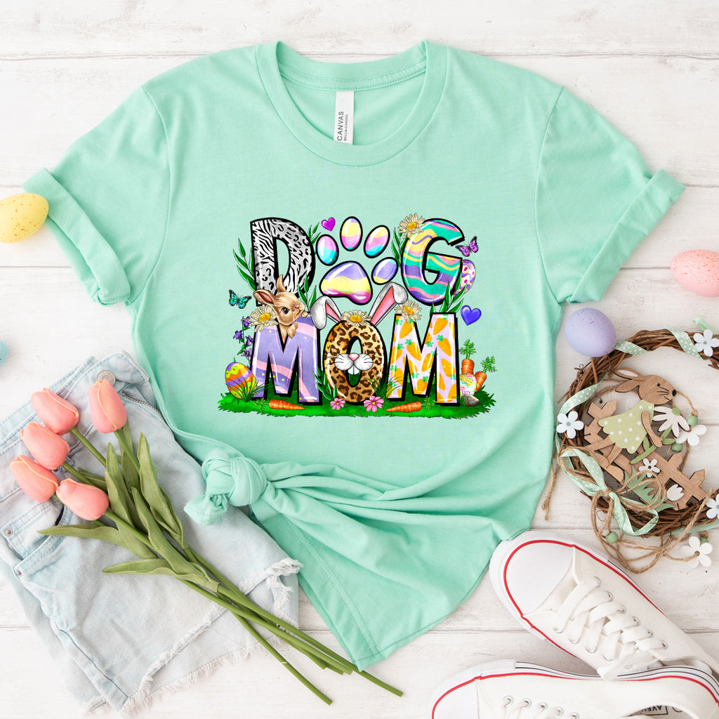 Dog Mom Easter Scene Tee - 1201