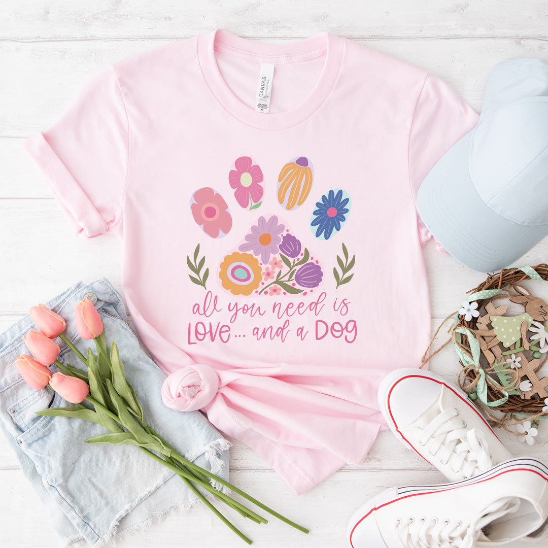 All You Need Is Love & A Dog Spring Flowers - 1219