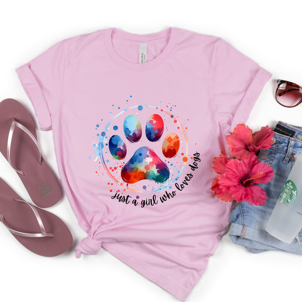 Just A Girl Who Loves Dogs Tee - 1233