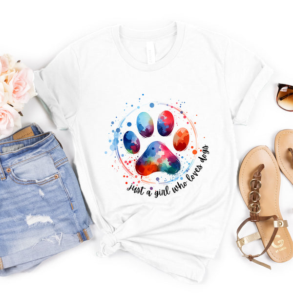 Just A Girl Who Loves Dogs Tee - 1234