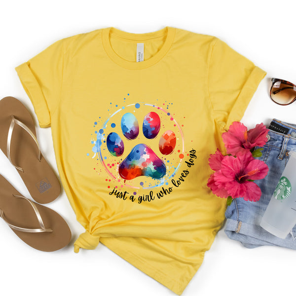 Just A Girl Who Loves Dogs Tee - 1235