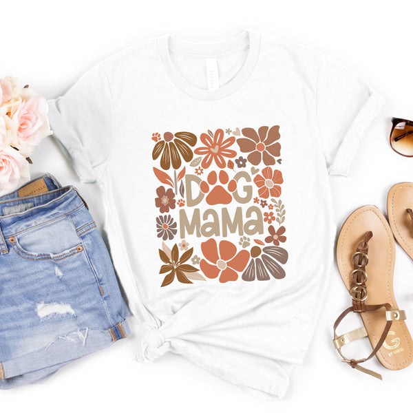 Floral Dog Mama Tee - 1236