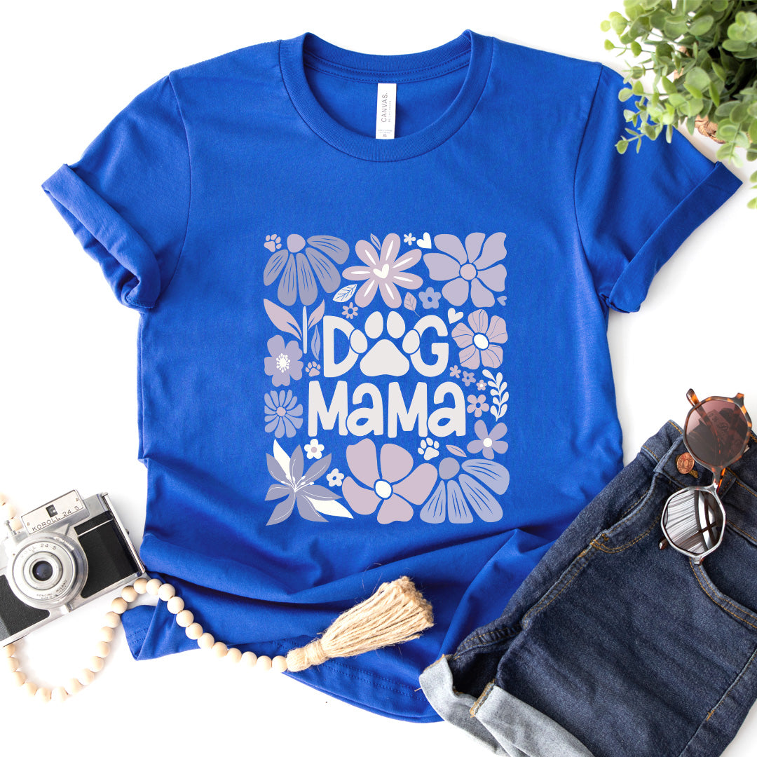 Floral Dog Mama Tee - 1238