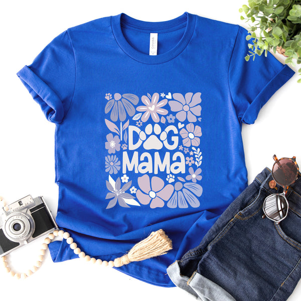 Floral Dog Mama Tee - 1238