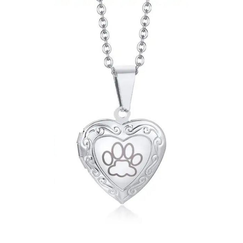 Heart & Paw Locket Necklace