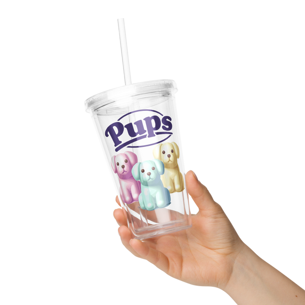 Easter Pups Clear Plastic Tumbler - 16 oz.