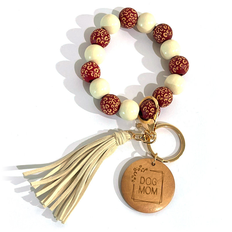 Tassel & Dog Charm Keychain