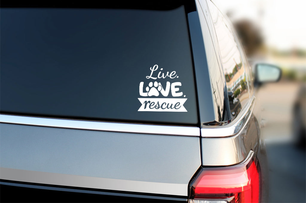 Live Love Rescue Car Decal
