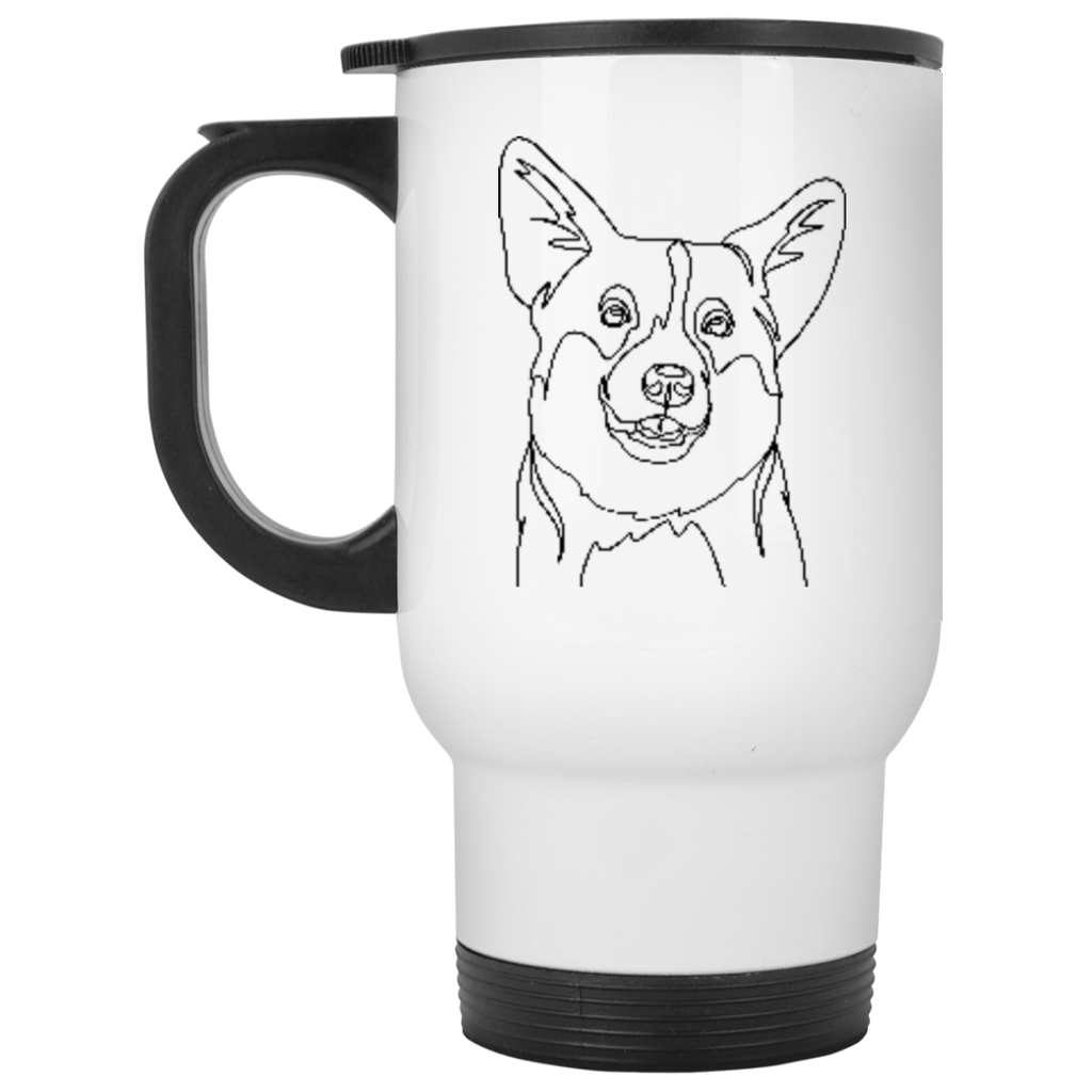 Minimalist Corgi Travel Mug
