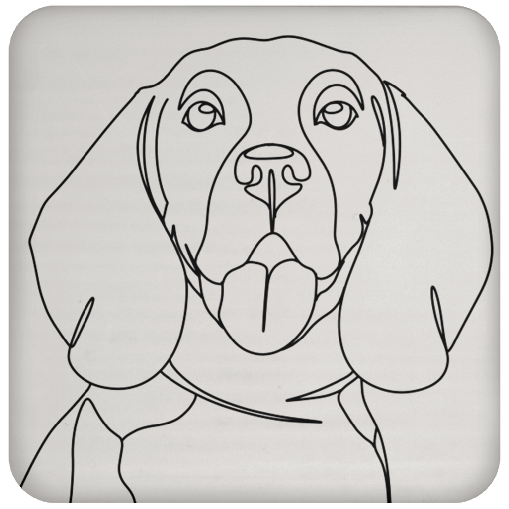 Minimalist Beagle Coaster