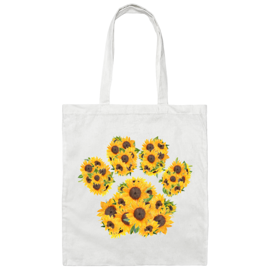 Pawprint Sunflowers Tote Bag