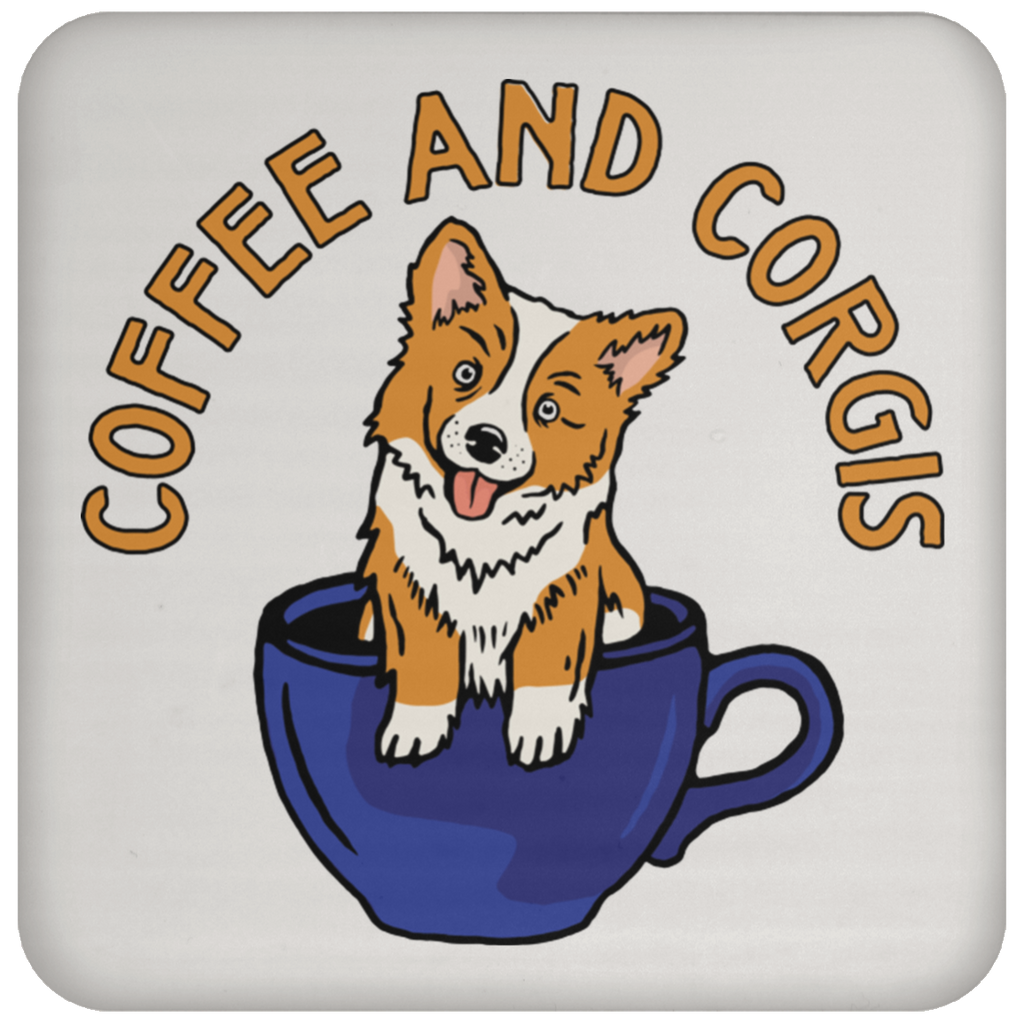 Coffee and Corgis Coaster