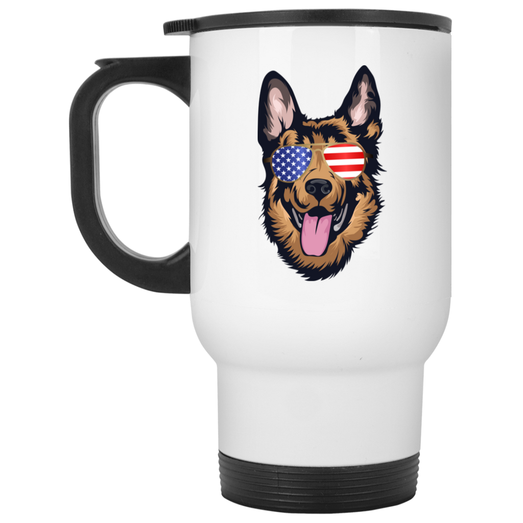 Patriotic German Shepherd Travel Mug