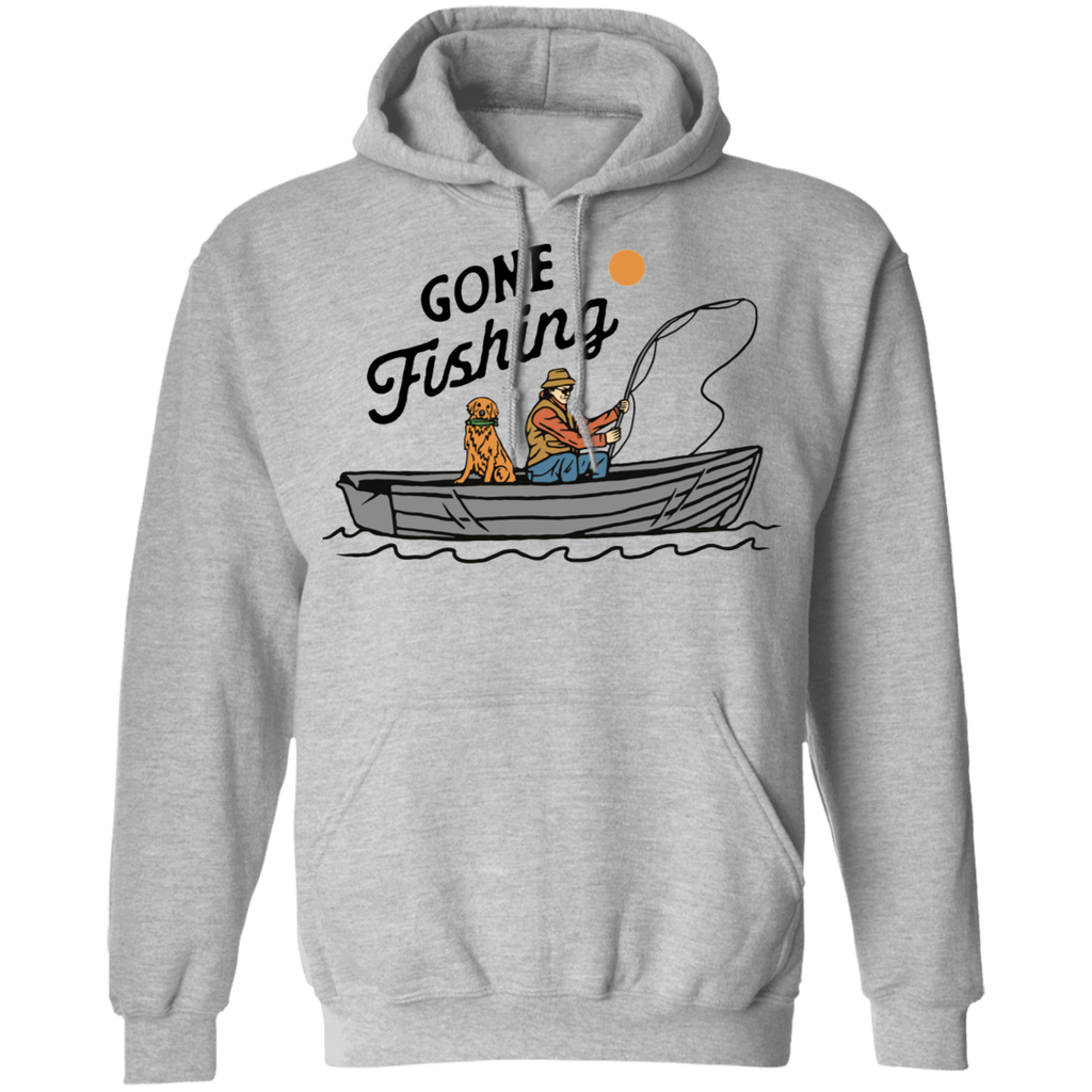 Gone Fishing Golden Retriever Hoodie