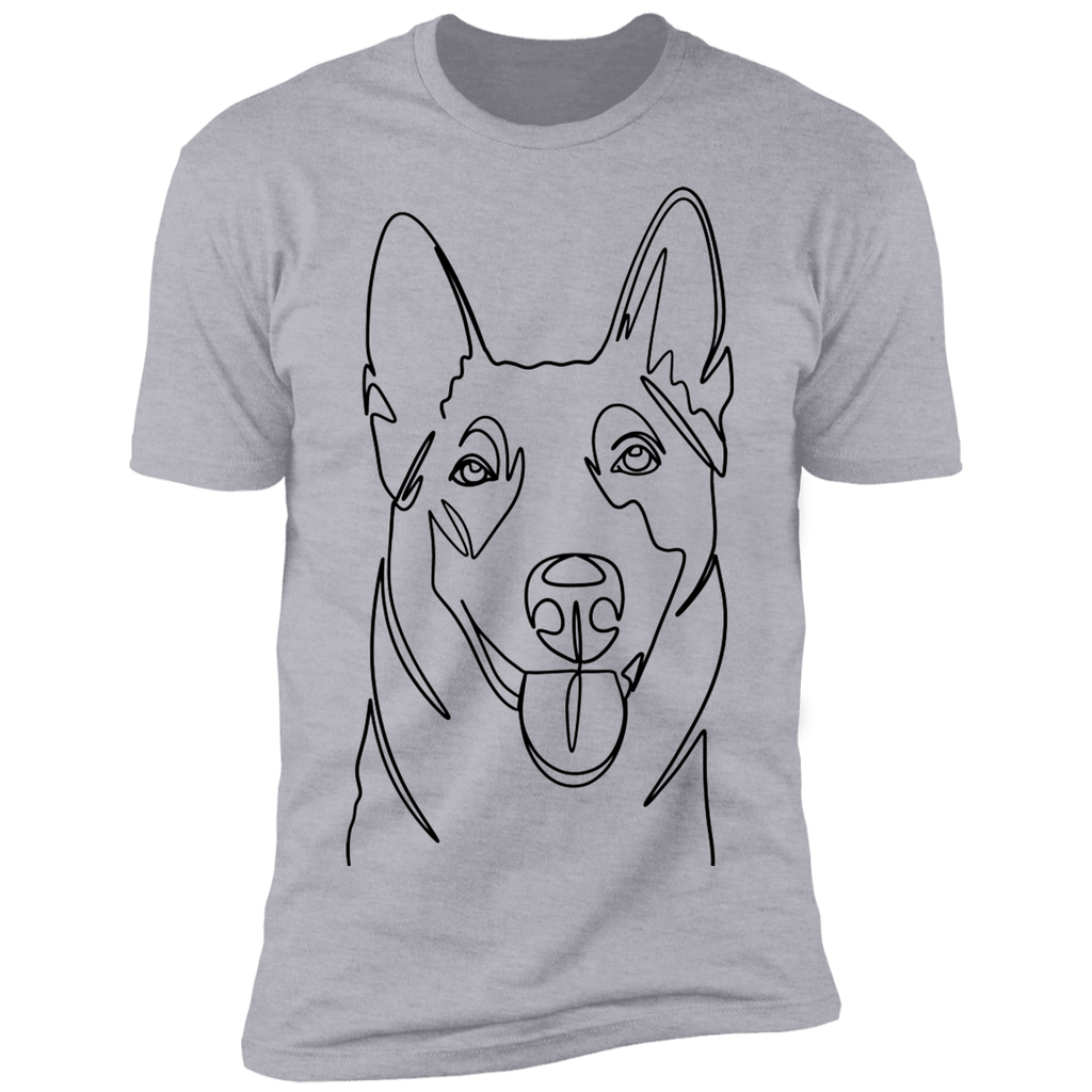 Minimalist German Shepherd Premium T-Shirt - We Love Doggos