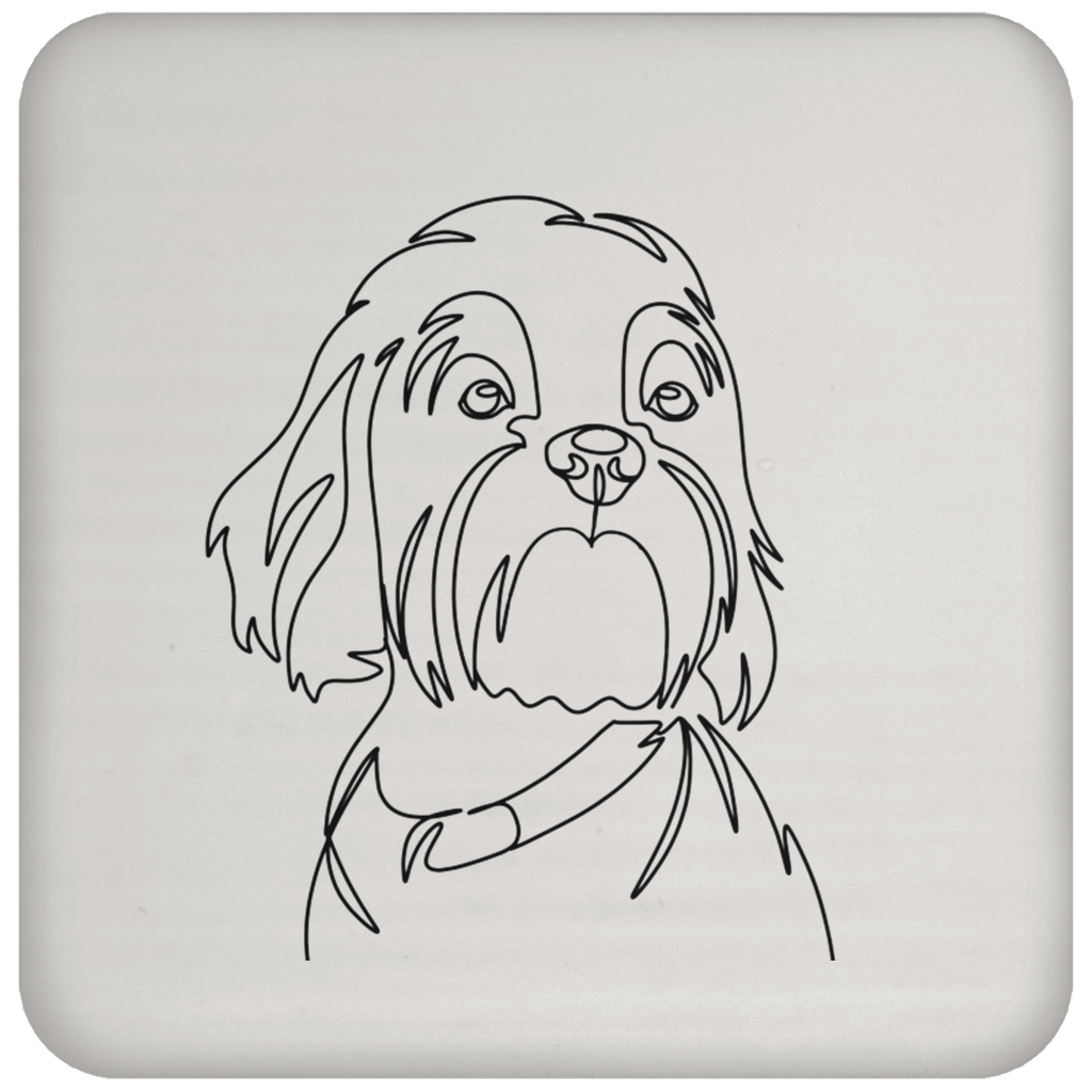 Minimalist Shih Tzu Coaster