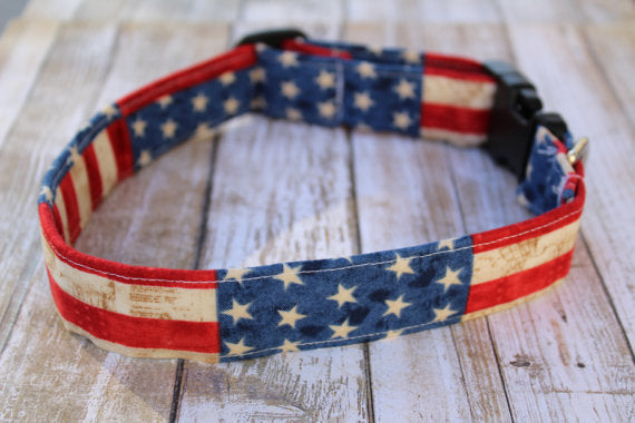 Rugged Flag Dog Collar