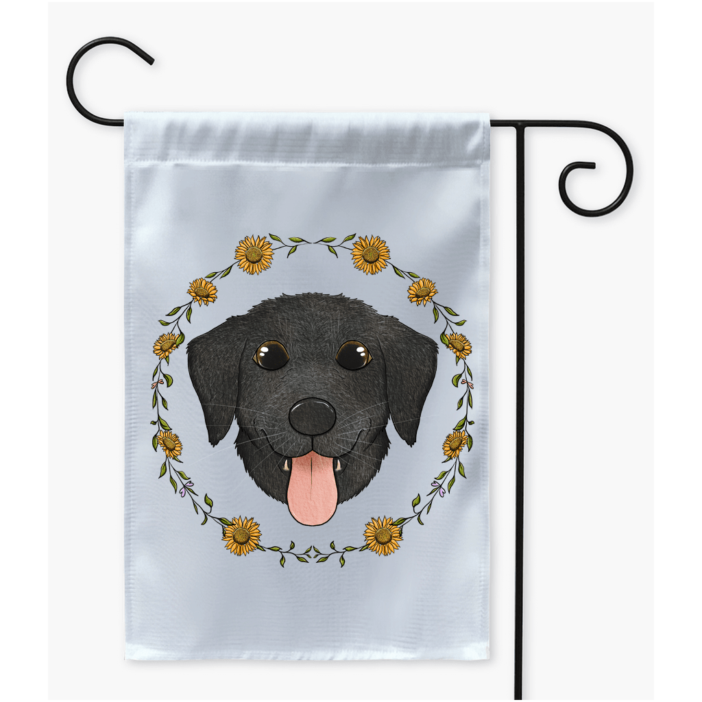 Labrador Retriever Floral Premium Yard Flag