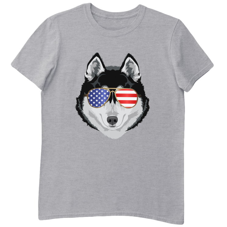 Patriotic Husky T-Shirt