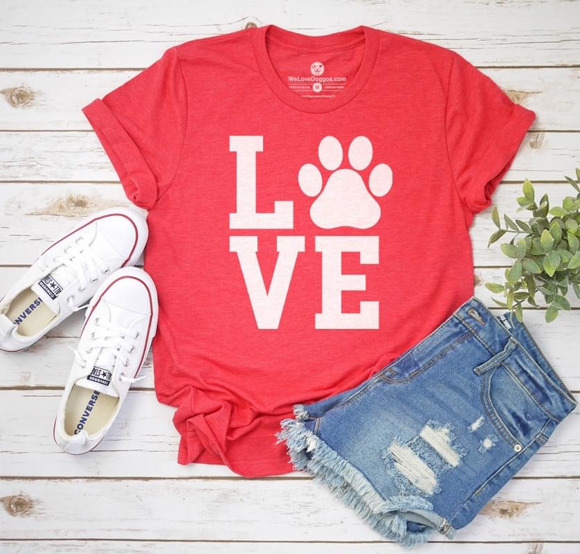 Love Paw Red Premium T-Shirt