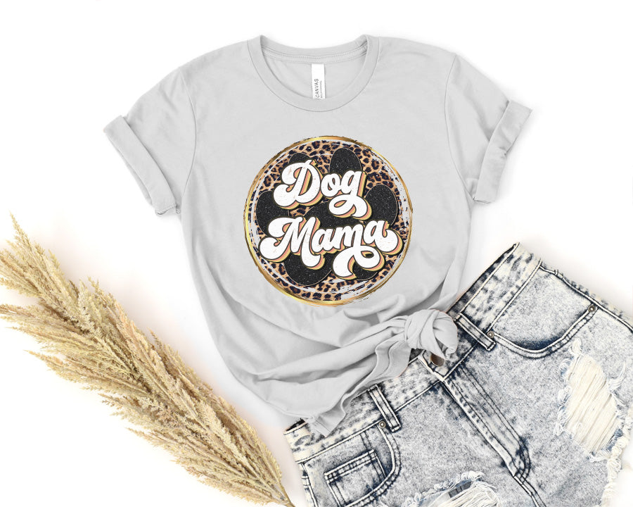 Dog Mama Leopard Print Premium T-Shirt