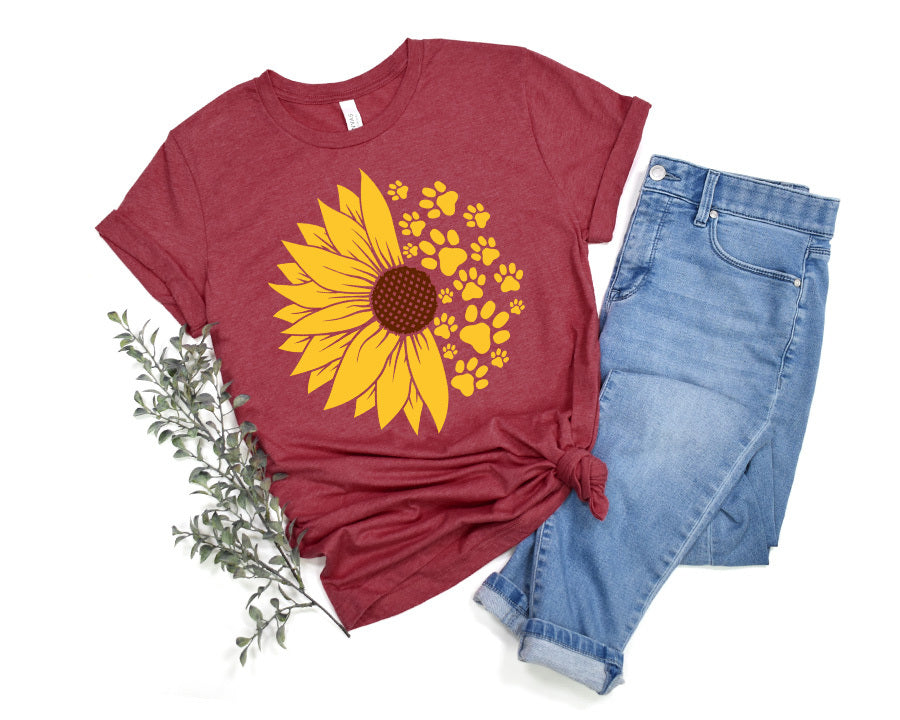 Sunflower Paws Premium T-Shirt Cardinal