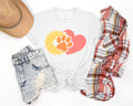Sunflower Paw Heart Premium T-Shirt White
