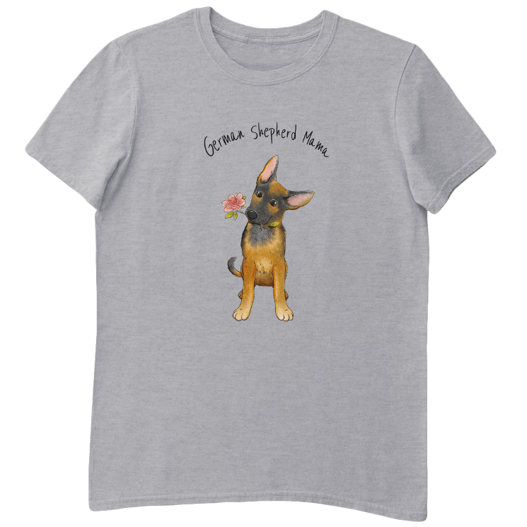 German Shepherd Mama T-Shirt - We Love Doggos