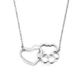 Heart Paw Linked Necklace